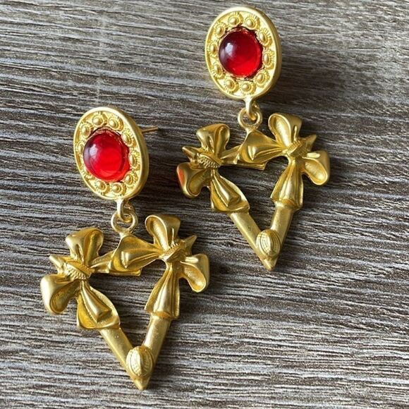 Vintage style earrings M246 - Picture 3 of 6